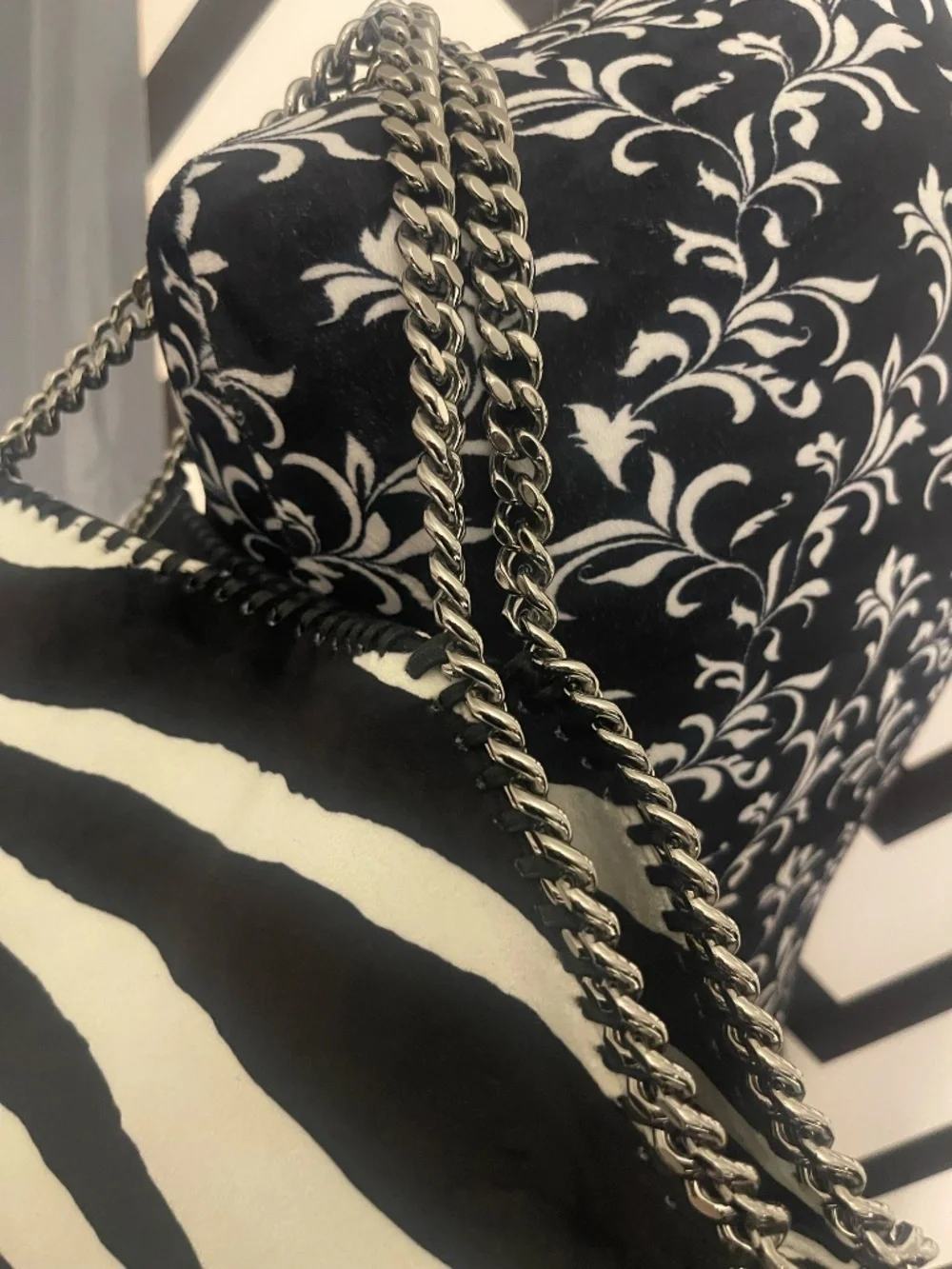 Zebra Stella McCartney Falabella Foldover Tote